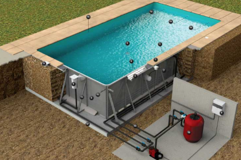 Construção de Piscina Aquecida Luz - Construção de Piscina Grande